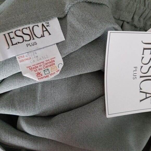 JESSICA Classic Fit High Waist Pull-on Dress Pants Sage Green Sz 24 W - Picture 9 of 10